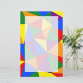 Veelhoekregenboogpatroon Briefpapier (Staand voorkant)