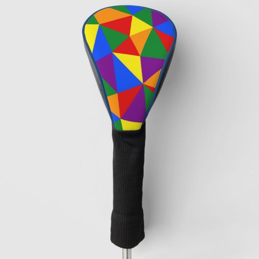 Veelhoekregenboogpatroon Golfheadcover (Voorkant)