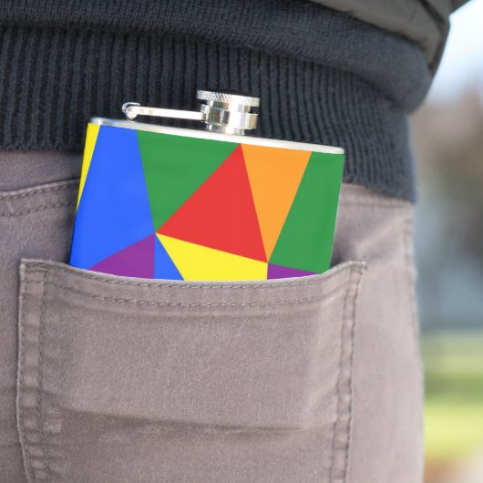 Veelhoekregenboogpatroon Heupfles (Voorbeeld)