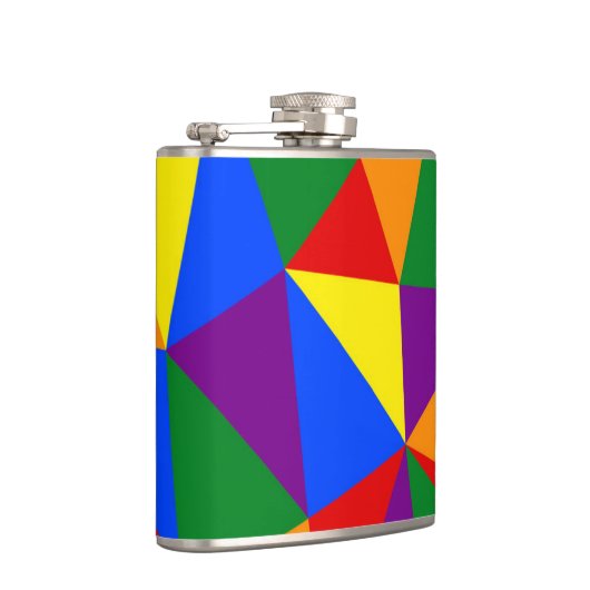 Veelhoekregenboogpatroon Heupfles (Rechts)