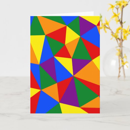 Veelhoekregenboogpatroon Kaart (Gele Bloem)
