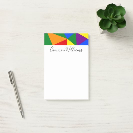 Veelhoekregenboogpatroon Post-it® Notes (Kantoor)