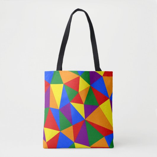 Veelhoekregenboogpatroon Tote Bag (Voorkant)