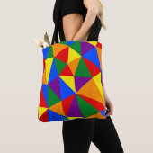 Veelhoekregenboogpatroon Tote Bag (Dichtbij)