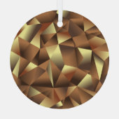 Veelhoeksachtergrond: Abstracte getextureerde kuns Glas Ornament (Achterkant)