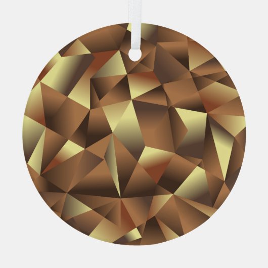 Veelhoeksachtergrond: Abstracte getextureerde kuns Glas Ornament (Achterkant)