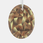 Veelhoeksachtergrond: Abstracte getextureerde kuns Glas Ornament (Voorkant Rechts)