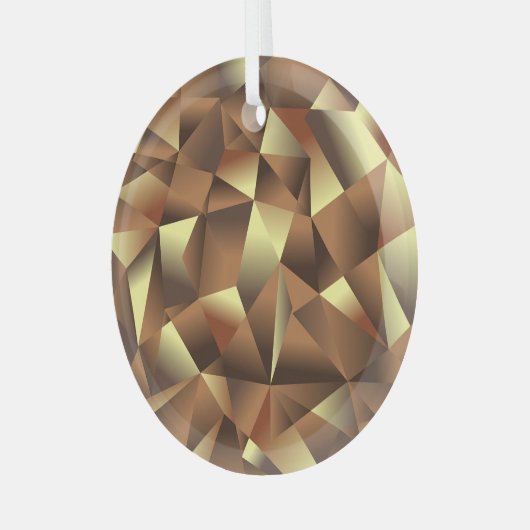 Veelhoeksachtergrond: Abstracte getextureerde kuns Glas Ornament (Voorkant links)