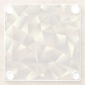 Veelhoeksachtergrond: Abstracte getextureerde kuns Glazen Onderzetter (Achterkant)