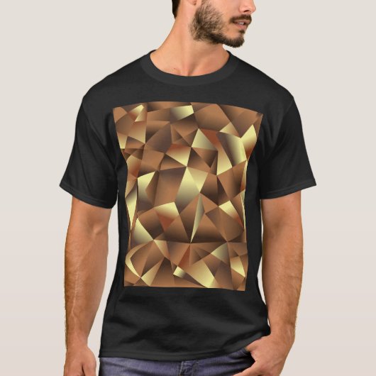 Veelhoeksachtergrond: Abstracte getextureerde kuns T-shirt (Voorkant)