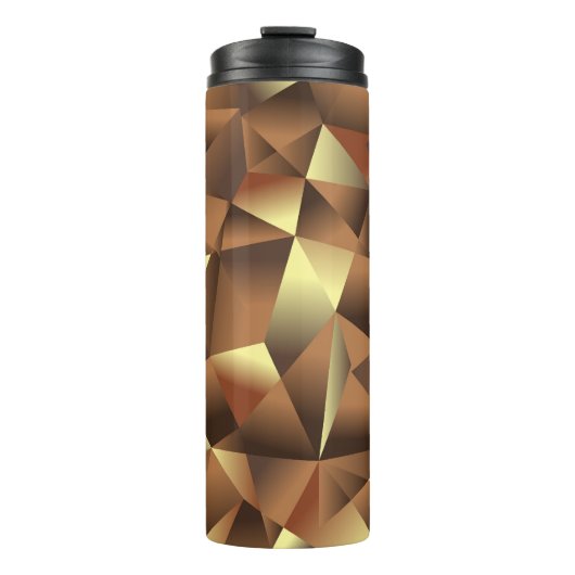 Veelhoeksachtergrond: Abstracte getextureerde kuns Thermosbeker (Voorkant)