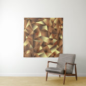 Veelhoeksachtergrond: Abstracte getextureerde kuns Wandkleed (In Situ (horizontaal))