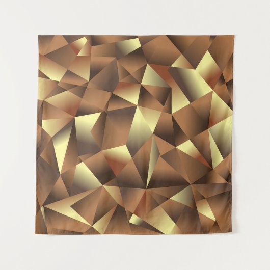 Veelhoeksachtergrond: Abstracte getextureerde kuns Wandkleed (Voorkant)