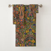 veelkleurig bloemmotief bad handdoek (Insitu)