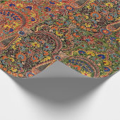  veelkleurig bloemmotief cadeaupapier (Hoek)