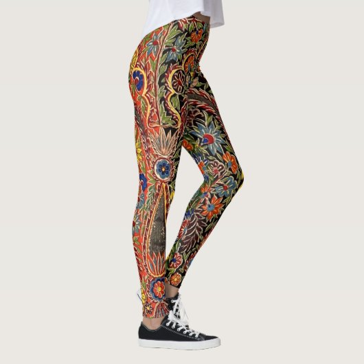  veelkleurig bloemmotief leggings (Rechts)
