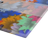 Veelkleurig bloemmotief snijplank (Hoek)