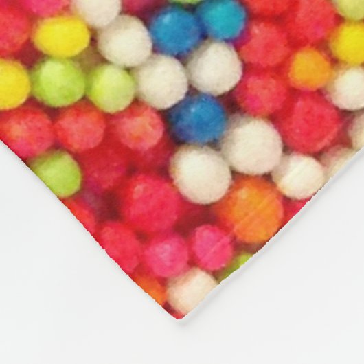 VEELKLEURIG FLEECE DEKEN (Hoek)