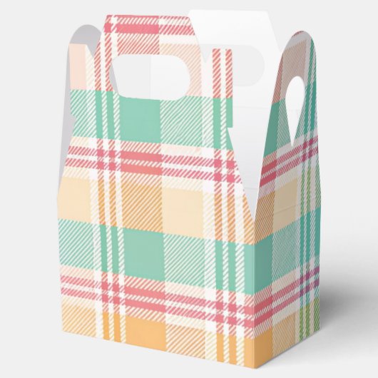 veelkleurig geblokt plaid bedankdoosjes (Geopend)
