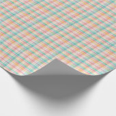 veelkleurig geblokt plaid cadeaupapier (Hoek)