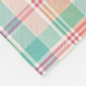 veelkleurig geblokt plaid fleece deken (Hoek)