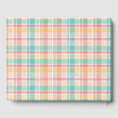 veelkleurig geblokt plaid gastenboek (Achterkant)