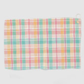 veelkleurig geblokt plaid golfhanddoek (Horizontaal)