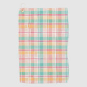 veelkleurig geblokt plaid golfhanddoek (Voorkant)