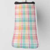 veelkleurig geblokt plaid golfheadcover (Draai 90)