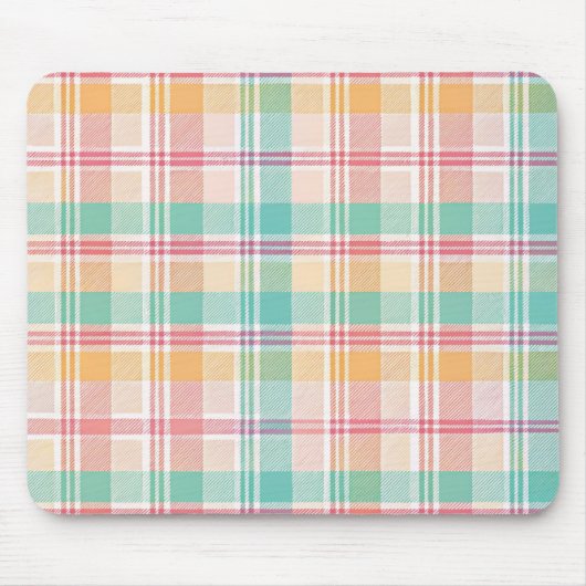 veelkleurig geblokt plaid muismat (Voorkant)