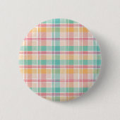 veelkleurig geblokt plaid ronde button 5,7 cm (Voorkant)