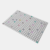 Veelkleurig geometrisch geruit patroon deurmat (Schuin)