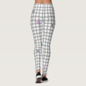 Veelkleurig geometrisch geruit patroon leggings (Achterkant)