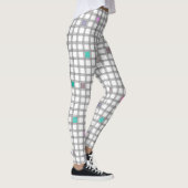 Veelkleurig geometrisch geruit patroon leggings (Rechts)
