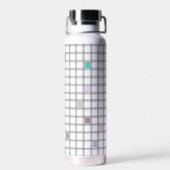 Veelkleurig geometrisch geruit patroon waterfles (Achterkant)