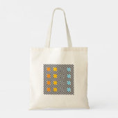Veelkleurig geruit patroon en grote vierkanten tote bag (Achterkant)