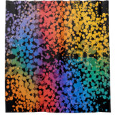 veelkleurig gestippeld model douchegordijn (Voorkant)