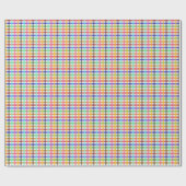 Veelkleurig Gingham Plaid Pattern Design Cadeaupapier (Vlak)