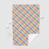 Veelkleurig Gingham Plaid Pattern Design Golfhanddoek (Insitu)
