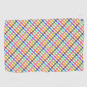 Veelkleurig Gingham Plaid Pattern Design Golfhanddoek (Horizontaal)