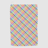 Veelkleurig Gingham Plaid Pattern Design Golfhanddoek (Voorkant)