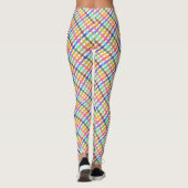 Veelkleurig Gingham Plaid Pattern Design Leggings (Achterkant)