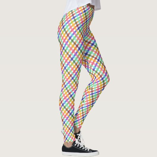 Veelkleurig Gingham Plaid Pattern Design Leggings