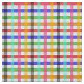 Veelkleurig Gingham Plaid Pattern Design Stof (Swatch)