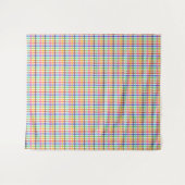 Veelkleurig Gingham Plaid Pattern Design Wandkleed (Voorkant (horizontaal))