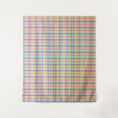 Veelkleurig Gingham Plaid Pattern Design Wandkleed (Voorkant)