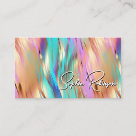 veelkleurig holografisch Visitekaartje Kortingskaartje