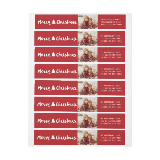 Veelkleurig kerstpenseelscript - tekenfotoadres (Vel)