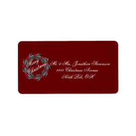 Veelkleurig kerstscript met feestdag etiket