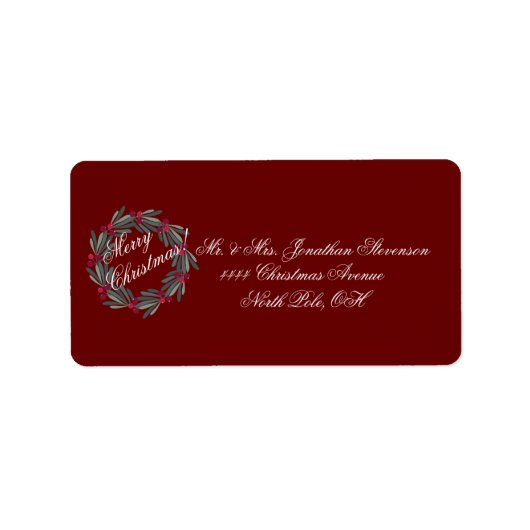 Veelkleurig kerstscript met feestdag etiket (Voorkant)